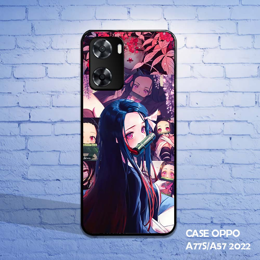 Case Glossy Oppo A57 2022 | A77S [MC45] Casing Kilau Pic HD Motif Anime Nezuko | Kaisen | Kesing Hp 