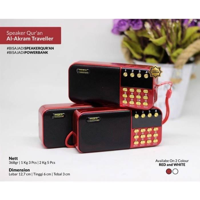 AL AKRAM Speaker Qur'an Al Akram Traveller Power Bank Speaker Generasi Terbaru Al Quran