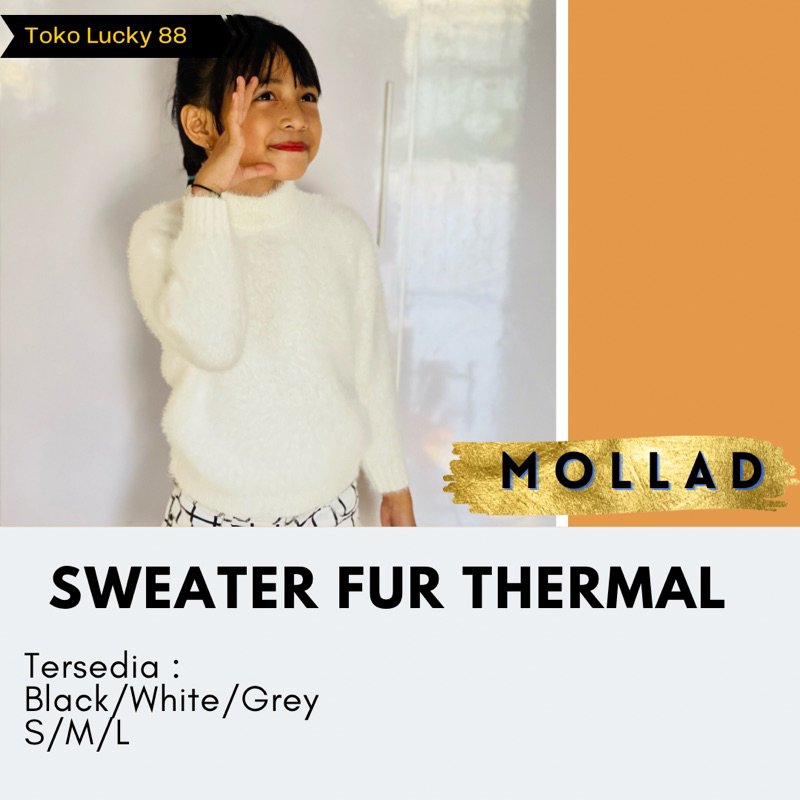 IMPORT MOLLAD Sweater Fur Kids Baju Bulu Musim Dingin anak hangat thermal snow salju