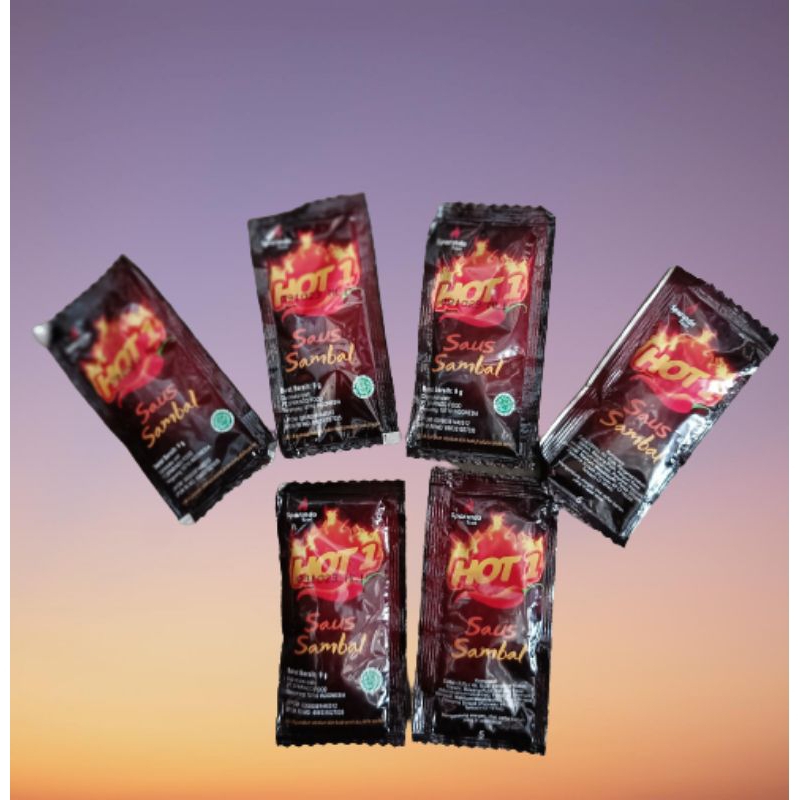 

Hot1 sachet Saos sambal (1 pack isi 24 sachet @ 9grm)