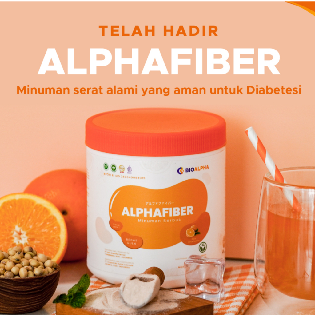 Bio Alpha Alphafiber 250gr 50 Sajian Minuman Fiber Untuk Diabetes