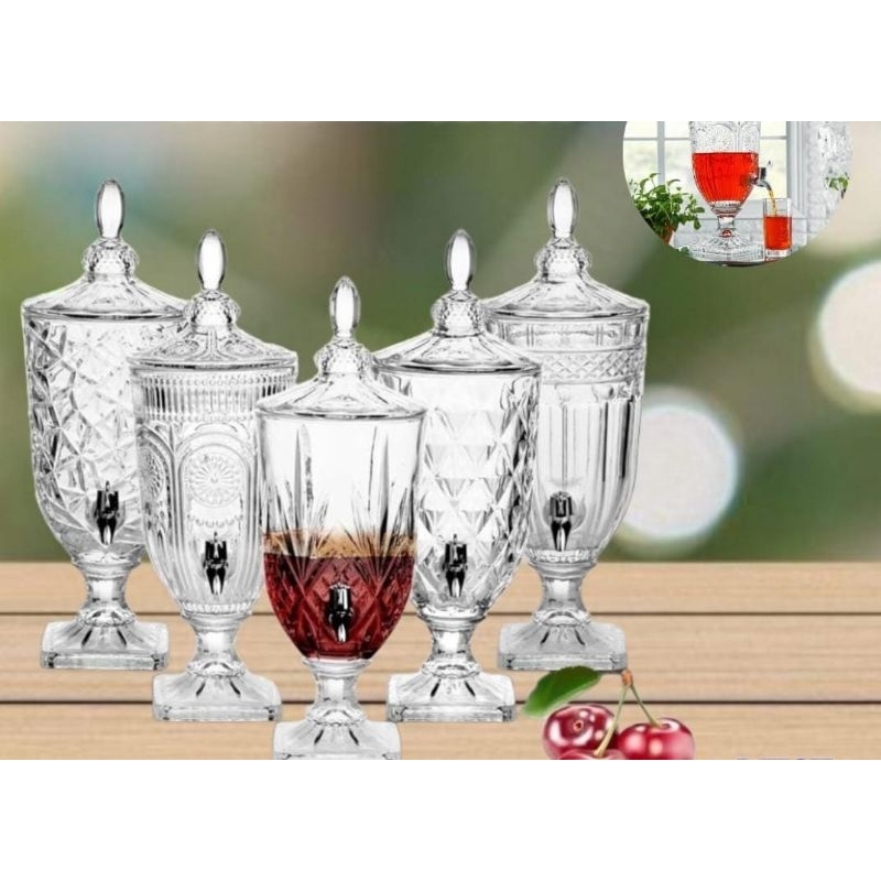 DISPENSER AIR MINUM KRISTAL KACA/WATER TANK/JUICE GLASS