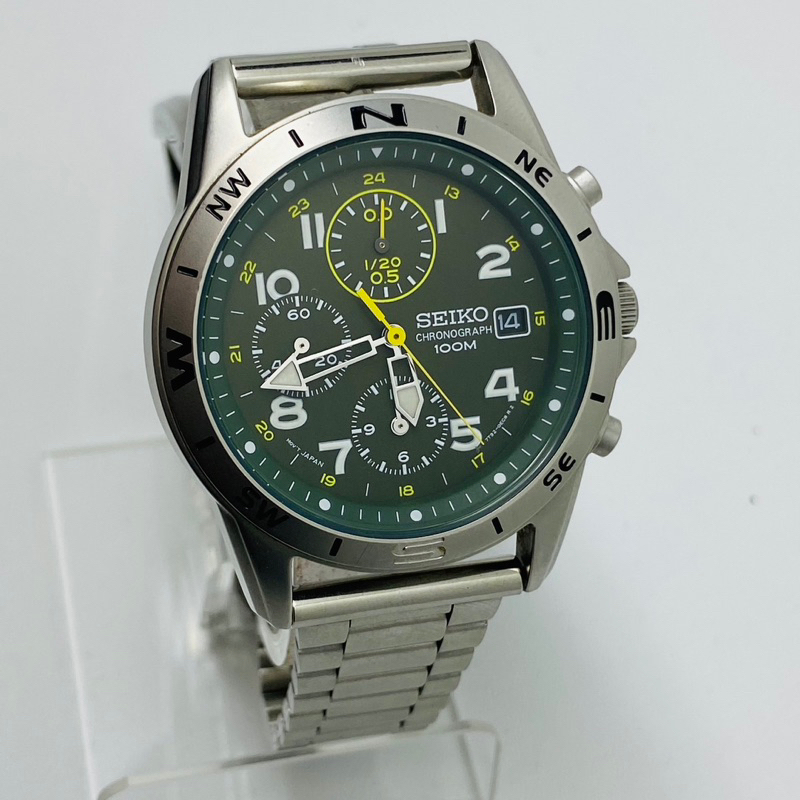 Seiko Military 7T92-0DX0 Green Army Dial