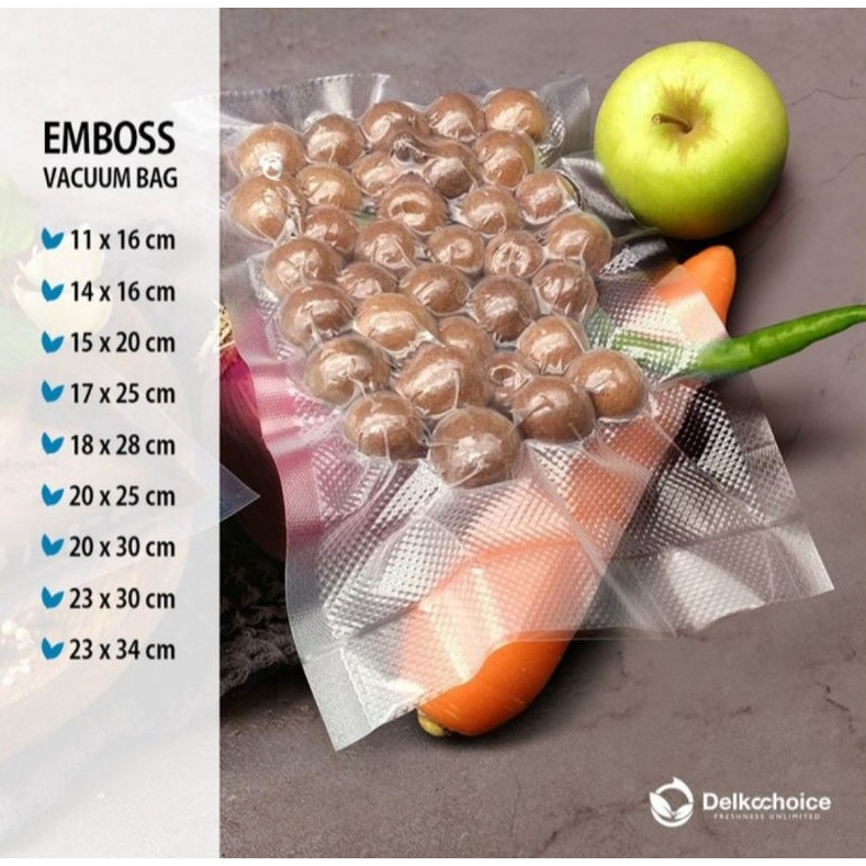 Plastik Vacum POLOS 12x17 Vacum Vacuum Makanan Delkochoice