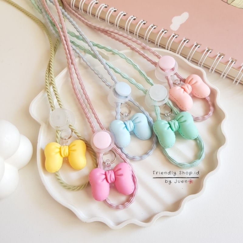 STRAP MASKER ANAK PEREMPUAN - DEWASA 2 IN 1 Ribbon / KALUNG MASKER / TALI MASKER / LANYARD MASK STOPER 2IN1