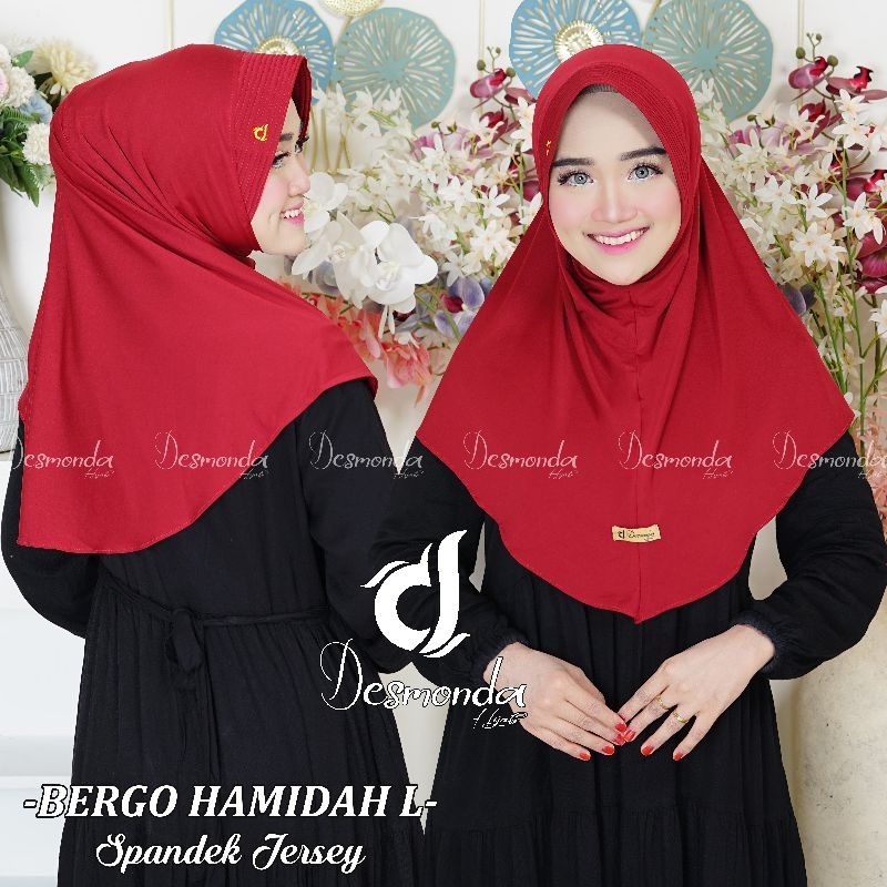 HIJAB SPORT BERGO HAMIDAH JERSEY OLAH RAGA MENUTUP DADA