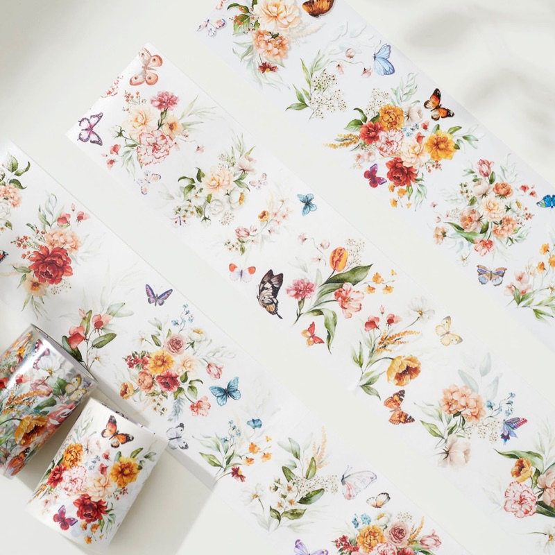 

WT Floral Wave Washi and PET Tape