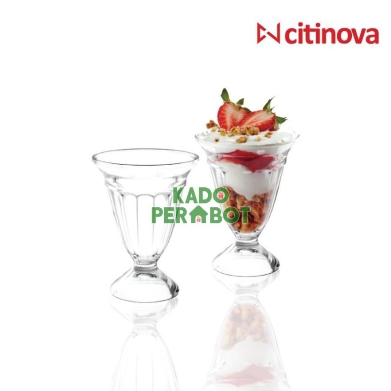 gelas kaca citinova vanilla - gelas es krim citinova - gelas citinova