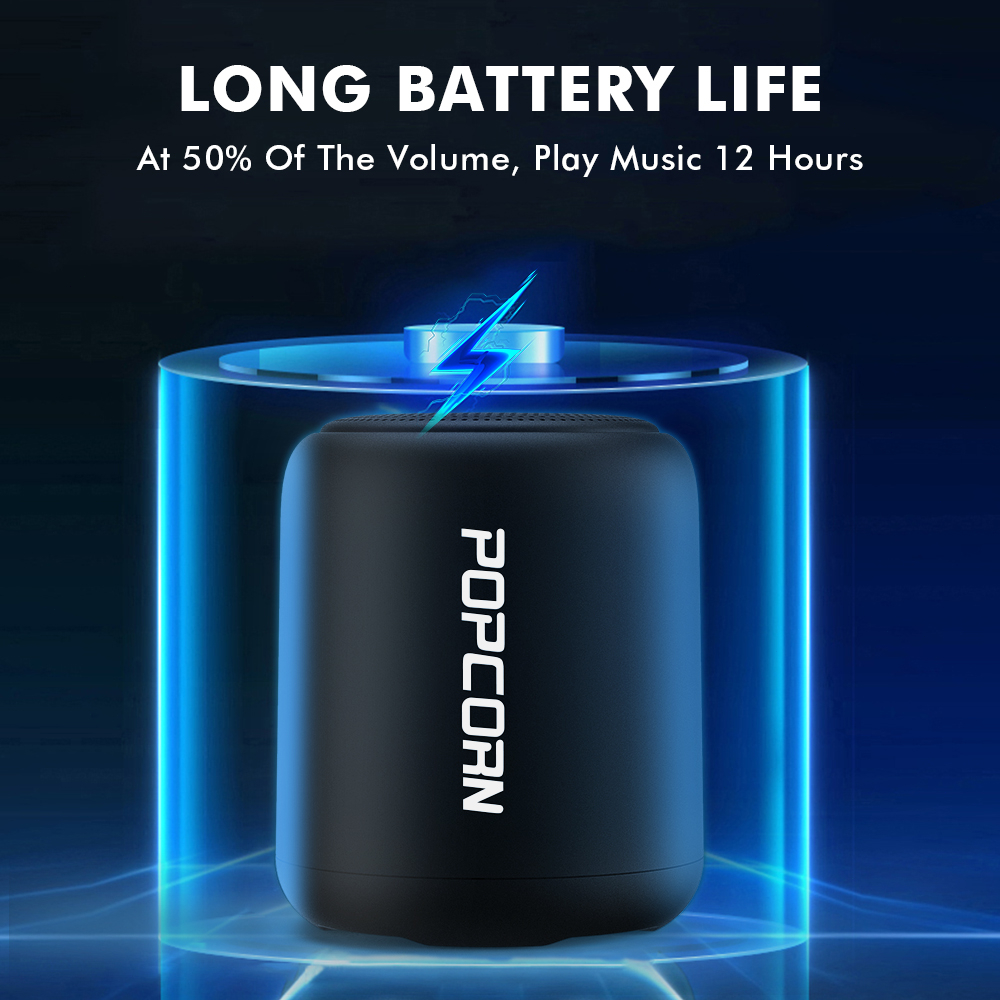 Popcorn Bluetooth 5.3 Speaker with Mic,TWS,MINI Portable Speaker Wireless Waterproof Speaker