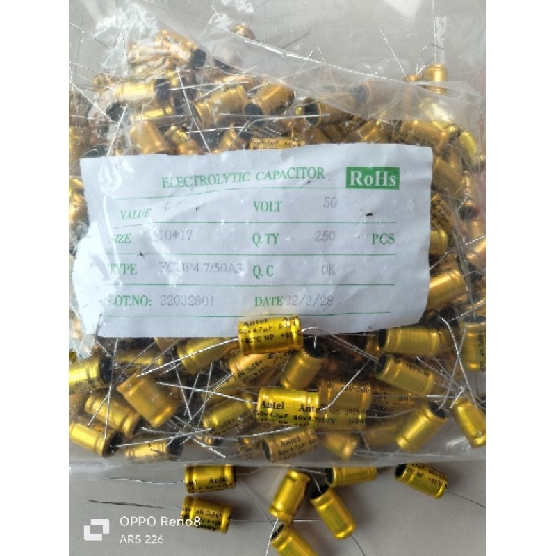 ELCO 4,7uf 50v NP ROHS