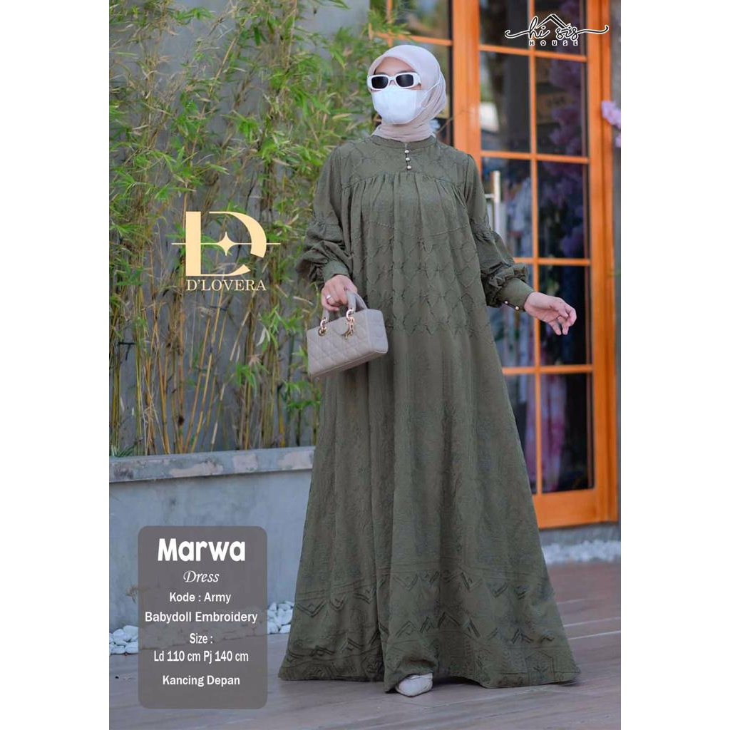[NEW] MARWA DRESS GAMIS PESTA WANITA DEWASA ORI BY D'LOVERA