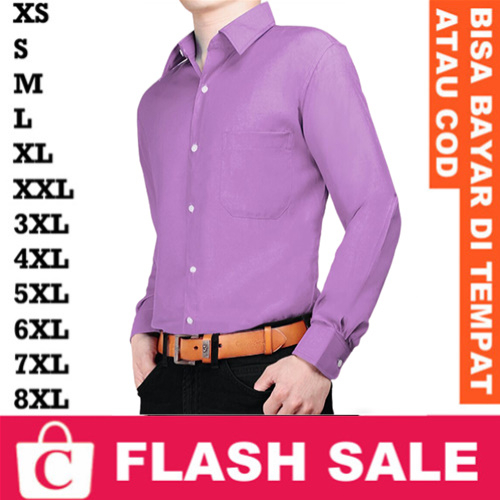 8XL 7XL 6XL 5XL 4XL 3XL XXL XL L M S XS Kemeja Laki Hem Cowok Tebal Jumbo Big Size Panjang Polos Dri
