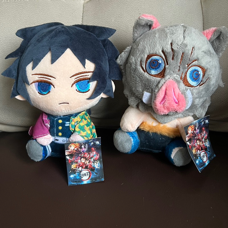 Boneka Anime Demon Slayer Kimetsu No Yaiba Hashibira Inosuke Giyu Giyuu Tomioka New Tag Plush Doll