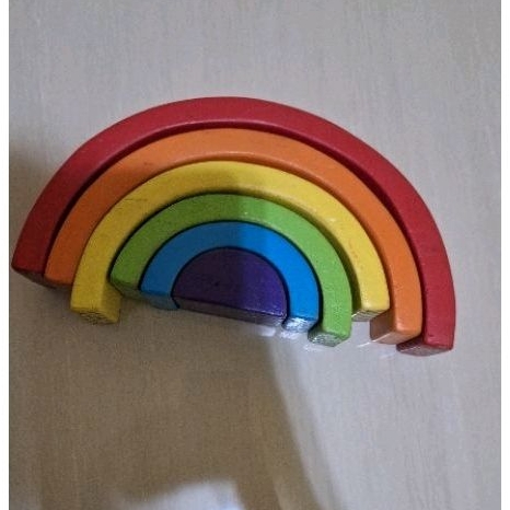 Mainan anak edukasi rainbow block