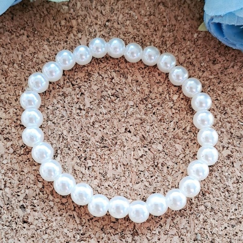 Gelang mutiara 8mm gelang dewasa gelang kekinian gelang korea