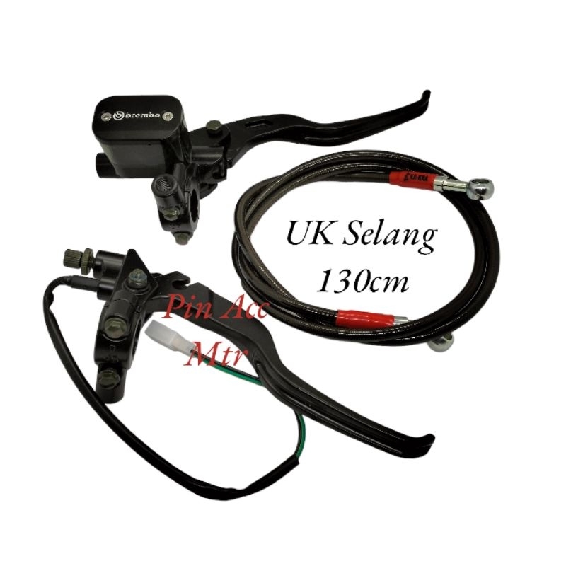 Paket master Rem Set Model RCB Oval 14mm Pluse Selang Rem Depan 130cm Motor Crf150/Klx150/WR