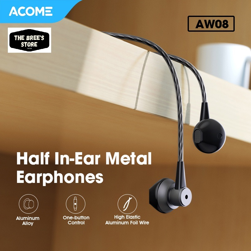 Acome Wired Earphone Headset AluminumAlloy Garansi Resmi 1 thn AW08