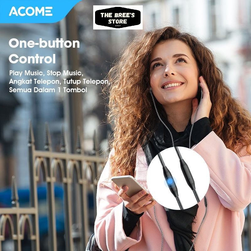 Acome Wired Earphone Headset AluminumAlloy Garansi Resmi 1 thn AW08