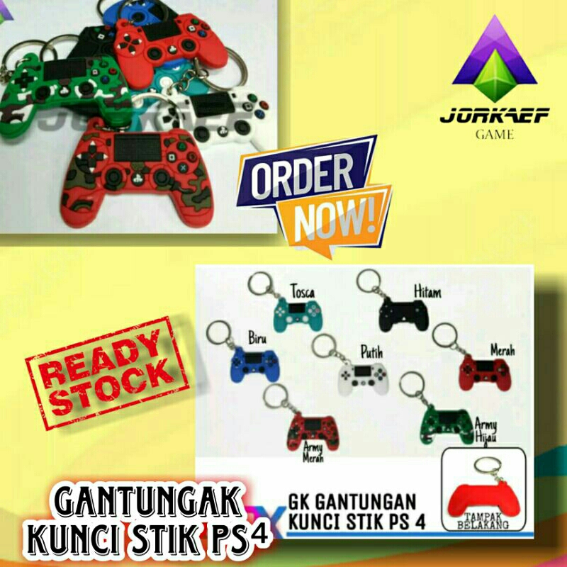 GANTUNGAN KUNCI BENTUK STIK PS 4 / KEY CHAIN STICK DUALSHOCK PS4 / AKSESORIS SOUVENIR GAME KONSOL