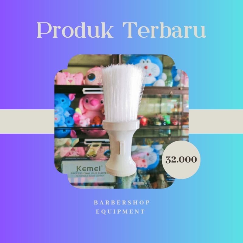 Sikat/Kuas Bedak Pembersih Sisa Rambut Barbershop - White