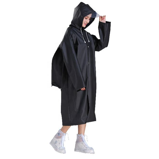 Jas Hujan Portable Raincoat Poncho Pria dan Wanita Murah Kancing Depan Hoodie Jas Hujan Motor