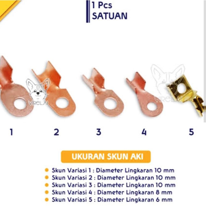 SKUN KABEL TERMINAL AKI PER PCS