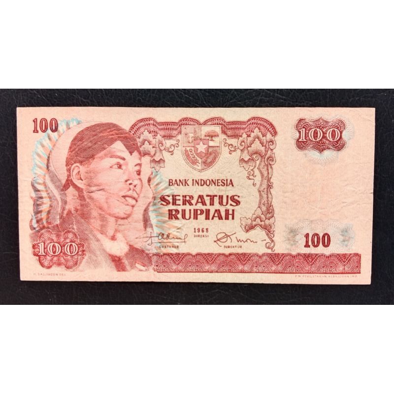 UANGKUNO 100 RUPIAH SUDIRMAN THN 1968
