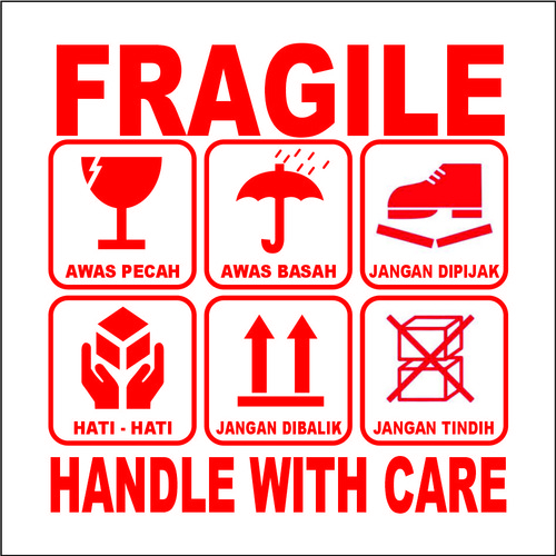 

Stiker Fragile