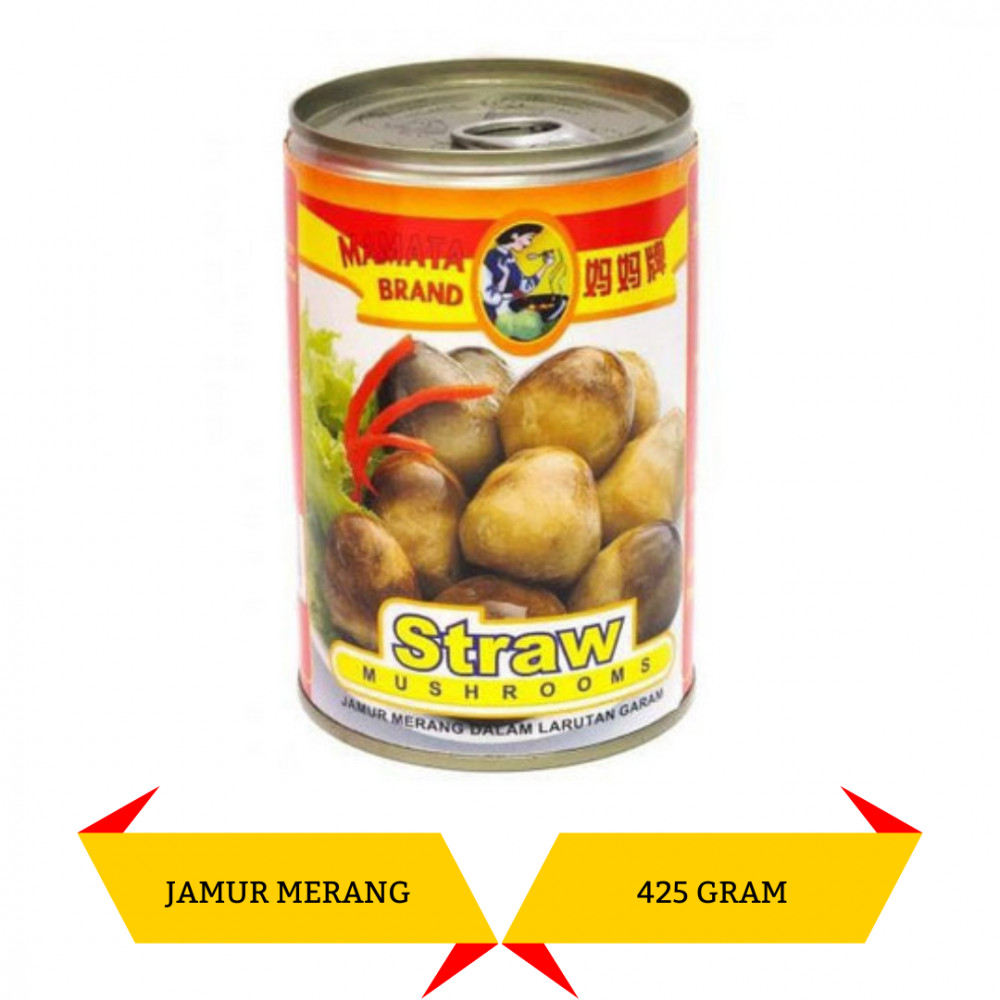 Jamur Kaleng Mamata Straw Mushroom 425gr