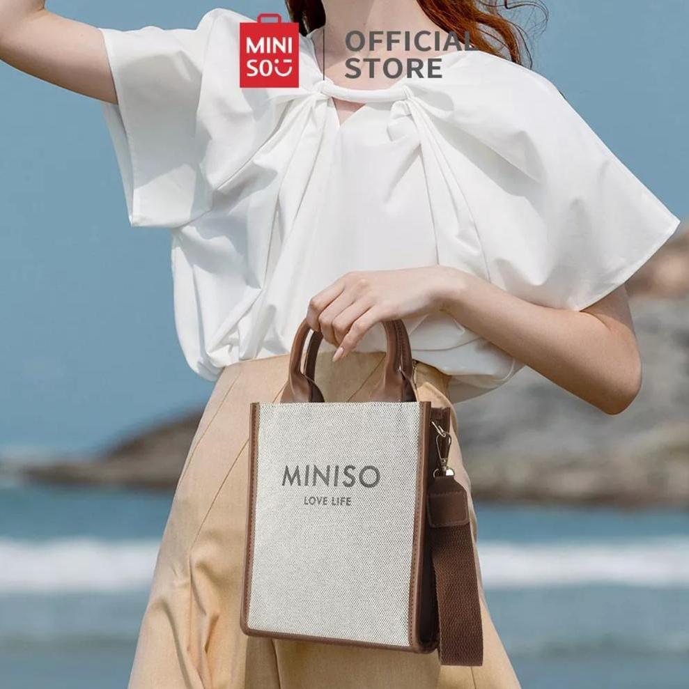 Miniso Tas Selempang Handbag Crossbody Bag Wanita Modis Tas Tangan Tali Panjang