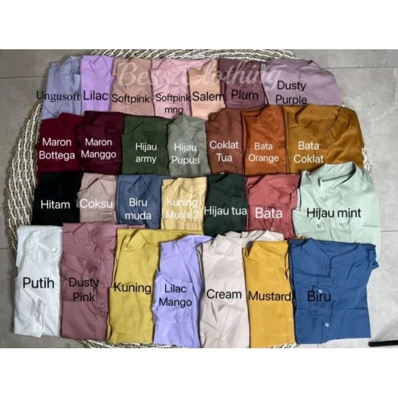 KEMEJA TUNIK POLOS RAYON PREMIUM/ATASAN