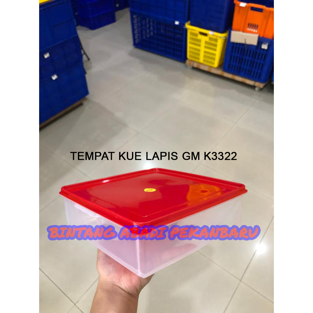 TEMPAT KUE LAPIS / BIKA AMBON / KOTAK DONAT BENING PLASTIK GM K3322