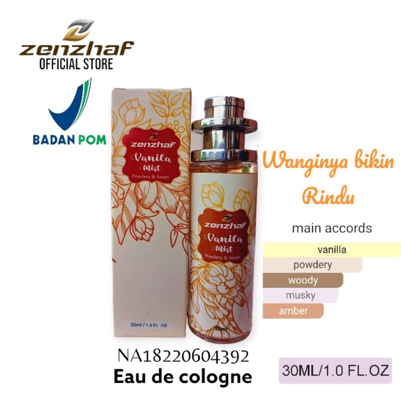 PARFUM BPOM ZENZHAF VANILLA MIST 30ML