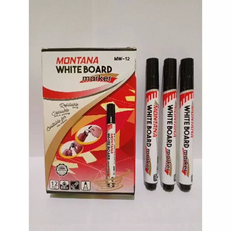 Spidol WHITEBOARD Eselonnya / Montana WB12 Harga Per Pcs /Marker Whiteboard/Spidol Papan Tulis /Spidol BISA DIHAPUS