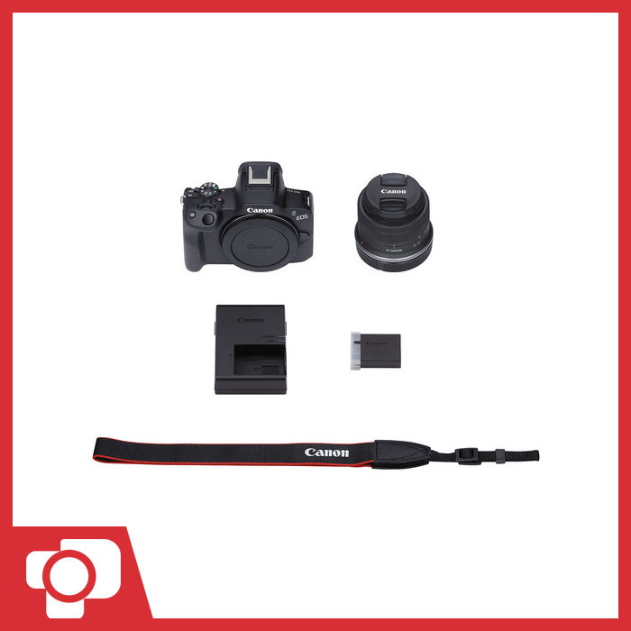 Canon EOS R50 Kit Lensa RF-S 18-45mm STM Kamera Mirrorless Black Resmi