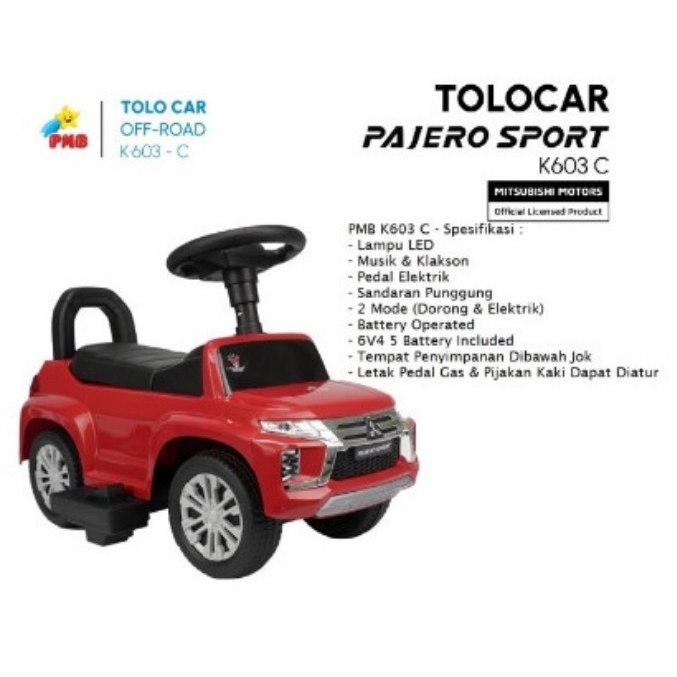 Mainan Mobil-Mobilan Anak PMB K-603C Mobil Pajero Sport
