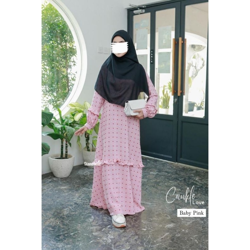 Crinkle Love Gamis Khizaanah sunnah