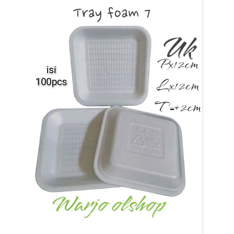 styrofoam, foam tray uk 07 1bal isi 100pcs , cocok untuk semua jenis makanan dan buah buahan