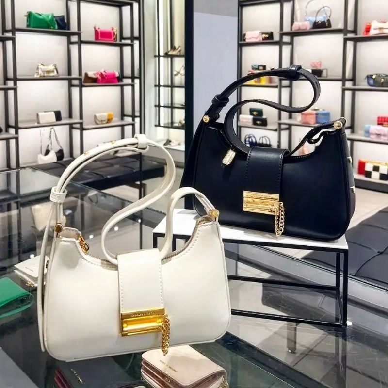 12.12 SALE | CK Metallic Accent Belted Bag