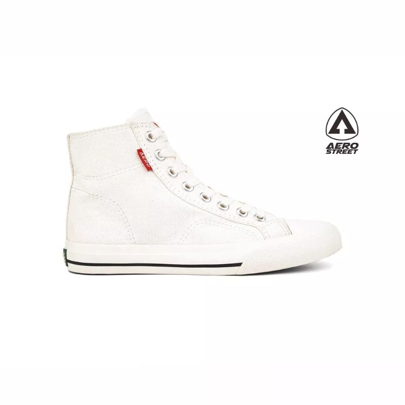 Jhosse Basic High Putih Putih - Sepatu Sneakers Casual Pria Wanita