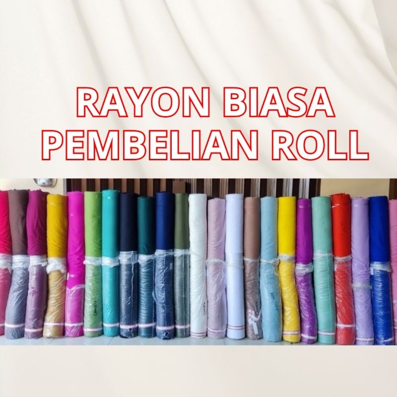 (PEMBELIAN 1 ROLL) KAIN RAYON TWILL LEBAR 150CM 60 YARDS