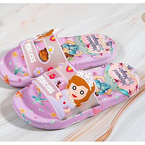 babyfit [2-8thn] karakter princess putri sandal anak perempuan sendal karet pvc import ml-0519