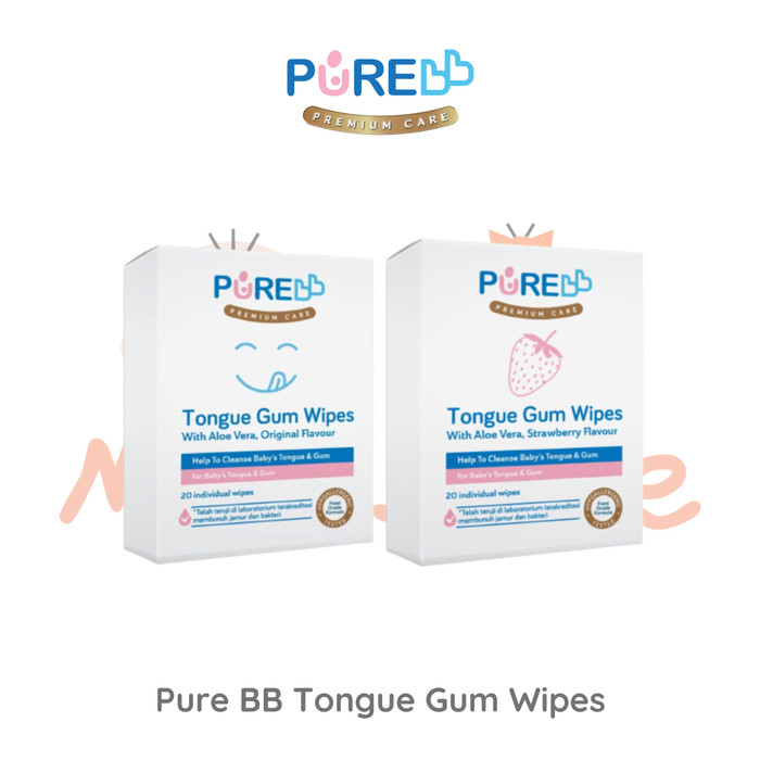 Pure BB Tongue Gum Wipes Tisu Basah Gusi &amp; Lidah Bayi 20s