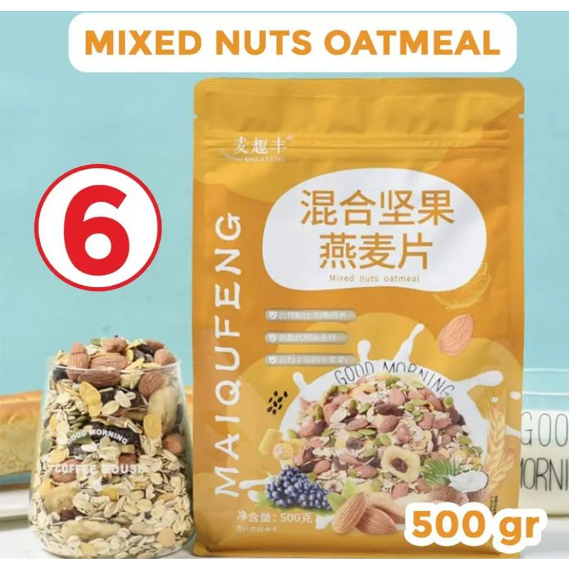 OATMEAL 500GRAM Sereal Yogurt Makanan Sehat Mixed Fruit