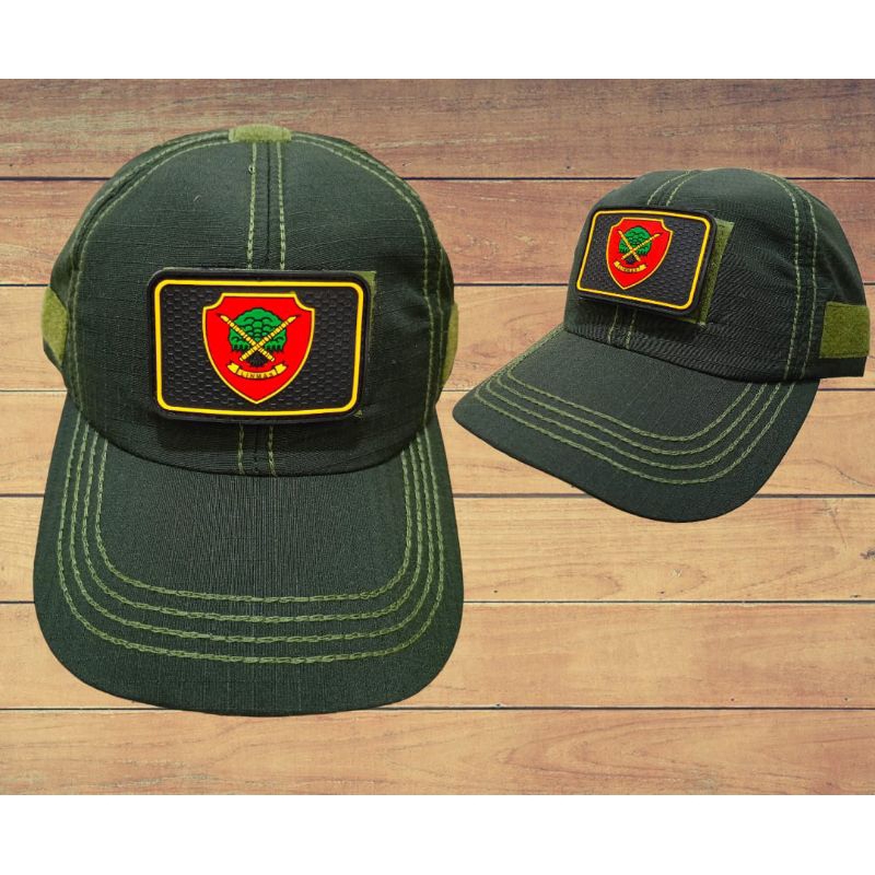 topi tactical hijau logo linmas