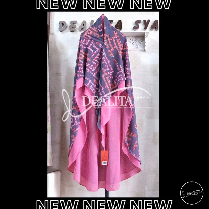 Khimar Berkha Vol 7 Cool Pink Grey New Sisesa Murah