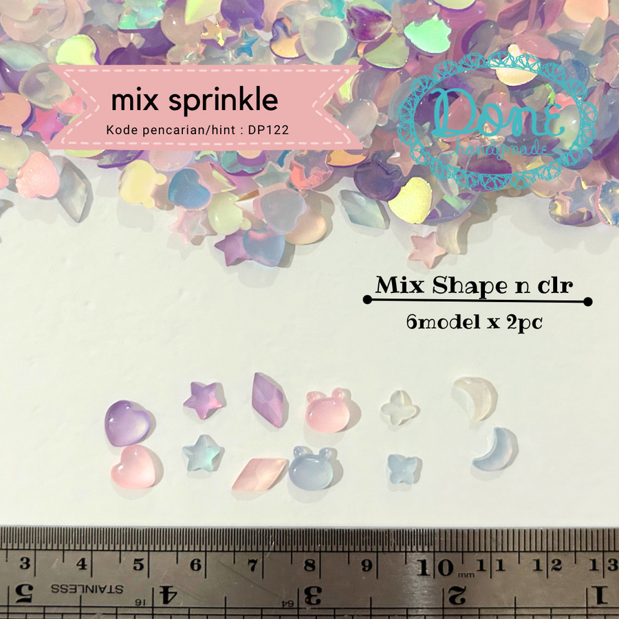 done handymade sprinkle mix shape fancy deco part DP122