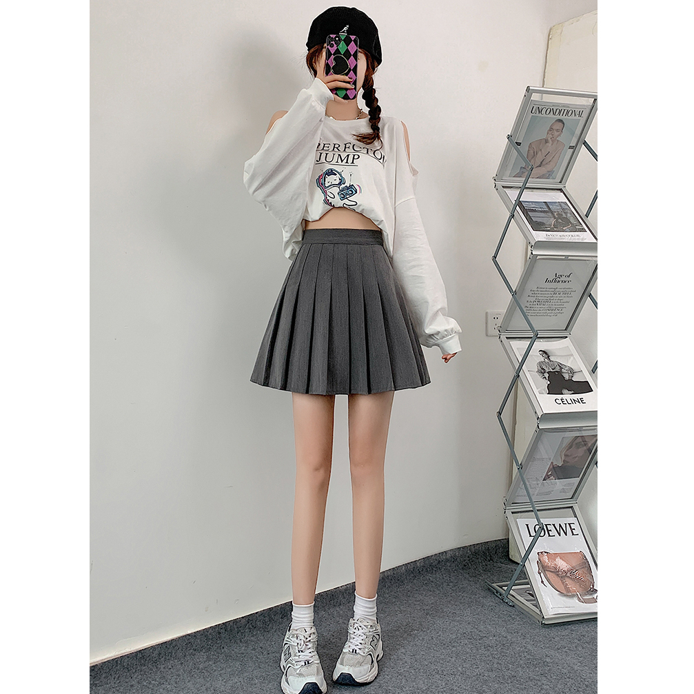 Mini Skirt Wanita Hitam Korean Rok Span Pendek Lipit Casual Skirt