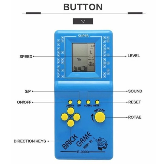 [GROSIR] MAINAN ANAK GIMBOT BRICK GAME PAD LCD POP STATION GEMBOT TETRIS GAMEBOY