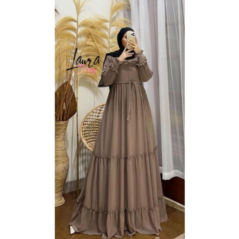 gamis muslim salsabila dress wanita gamis ceruty babydol gamis muslim pakaian wanita baju muslim